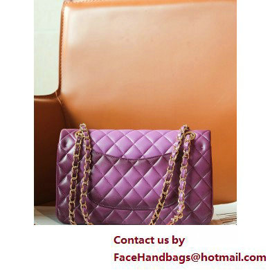 Chanel Gradient Lambskin  &  Gold-Tone Metal Classic Flap 11.12 Handbag A01112 Purple 2025